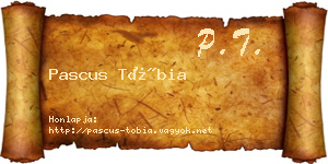 Pascus Tóbia névjegykártya